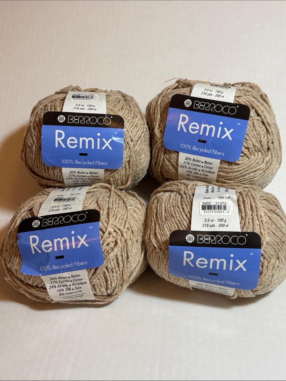 Berroco Remix Yarn - Natural Tan (4-Pack)